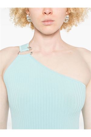 Light blue ribbed midi dress DAVID KOMA | SS25DKKN70DBLUESILVER